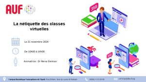 La nétiquette des classes virtuelles