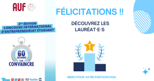 3e Édition du concours «&nbsp;60 secondes pour convaincre&nbsp;» : découvrez le palmarès&nbsp;!