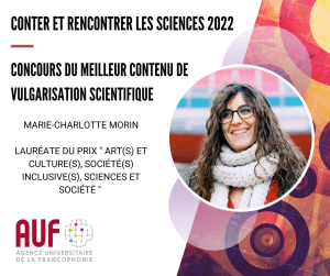 Marie-Charlotte Morin, Lauréate du prix “Art(s) et culture(s), société(s) inclusive(s), sciences et société”